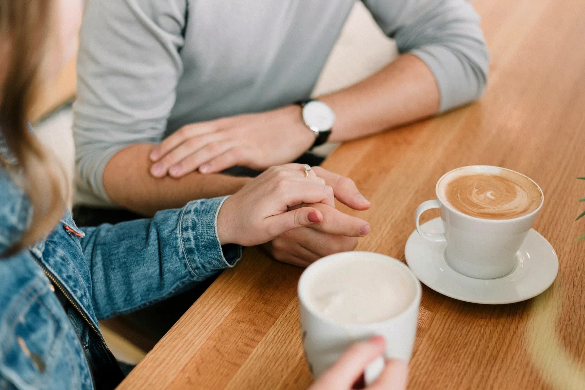 A couple sitting together in conversation during a therapy session